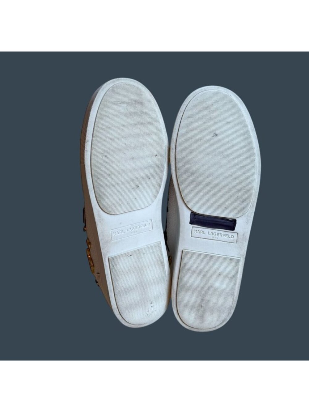 Karl Lagerfeld Paris Caitie White Slip-On Platform Sneakers Women's Size 8M - Picture 7 of 10